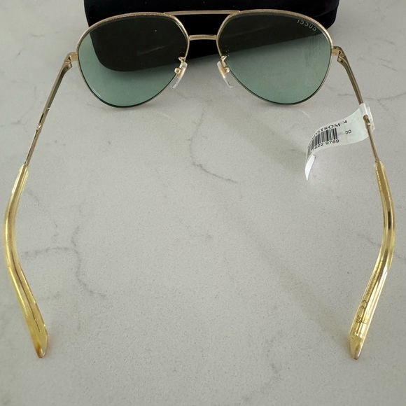 Designer Gucci 59mm Metal Aviator Sunglasses BNWT - Picture 4 of 5